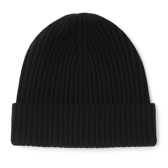 New Kangol Black Ribbed Knit Beanie Hat Cuffed Winter Streetwear Unisex One Size - Picture 2 of 5